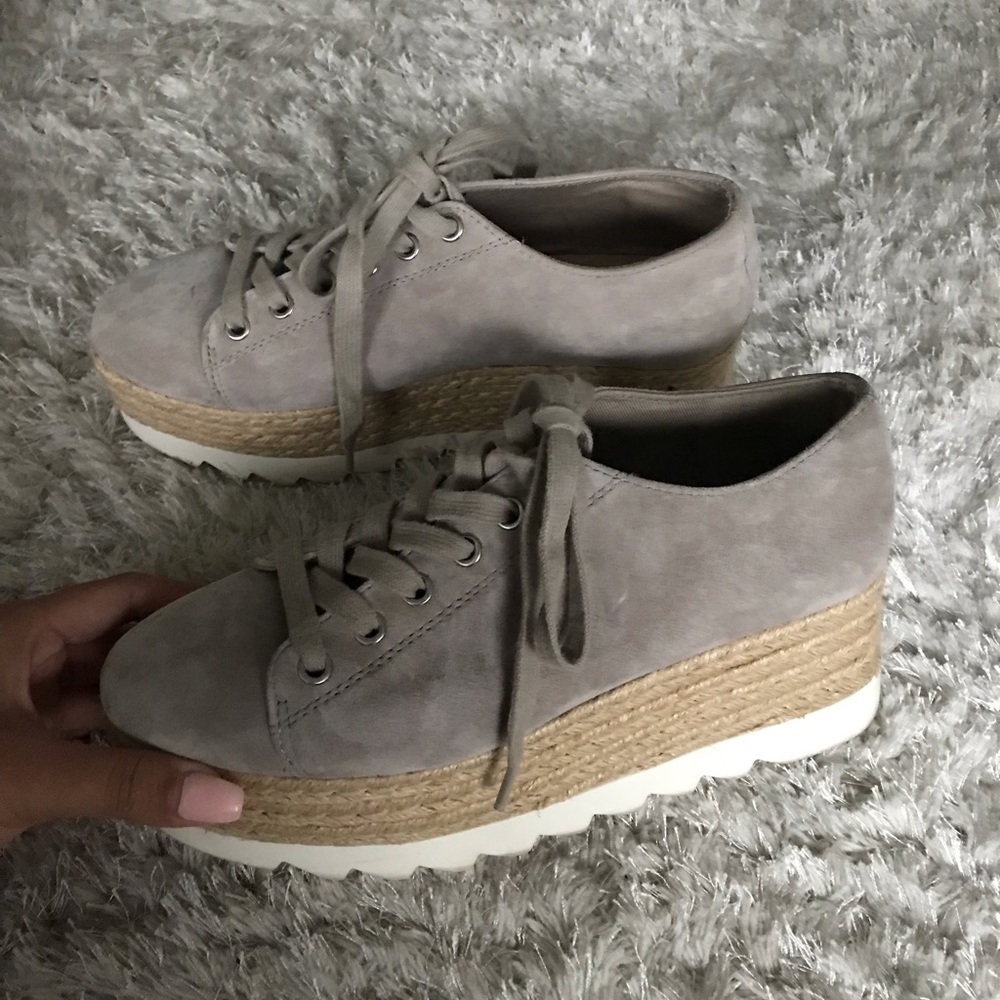Steve Madden Gray Platform Sneakers